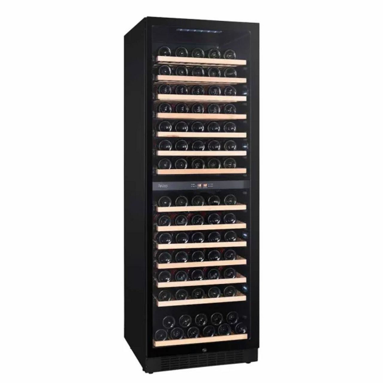 Pevino Noble 141 Bottle Single Zone Freestanding / Built-In Premium Wine Cooler – Black