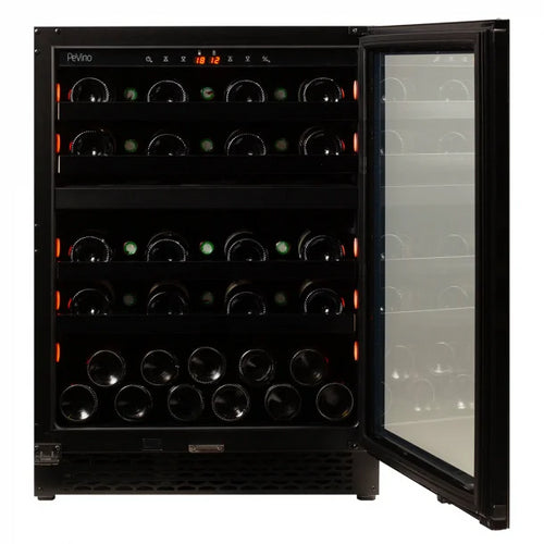 Pevino Majestic 39 Bottle Dual Zone Freestanding / Built-In Premium Wine Cooler – Black